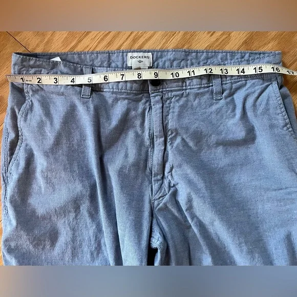 Dockers Pastel Blue Straight Leg Khaki Pants 34 X 29 Coastal - Picture 8 of 12